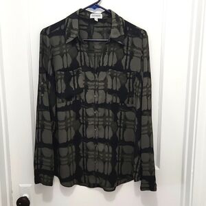 Express Portofino Camo long sleeved blouse Size Large